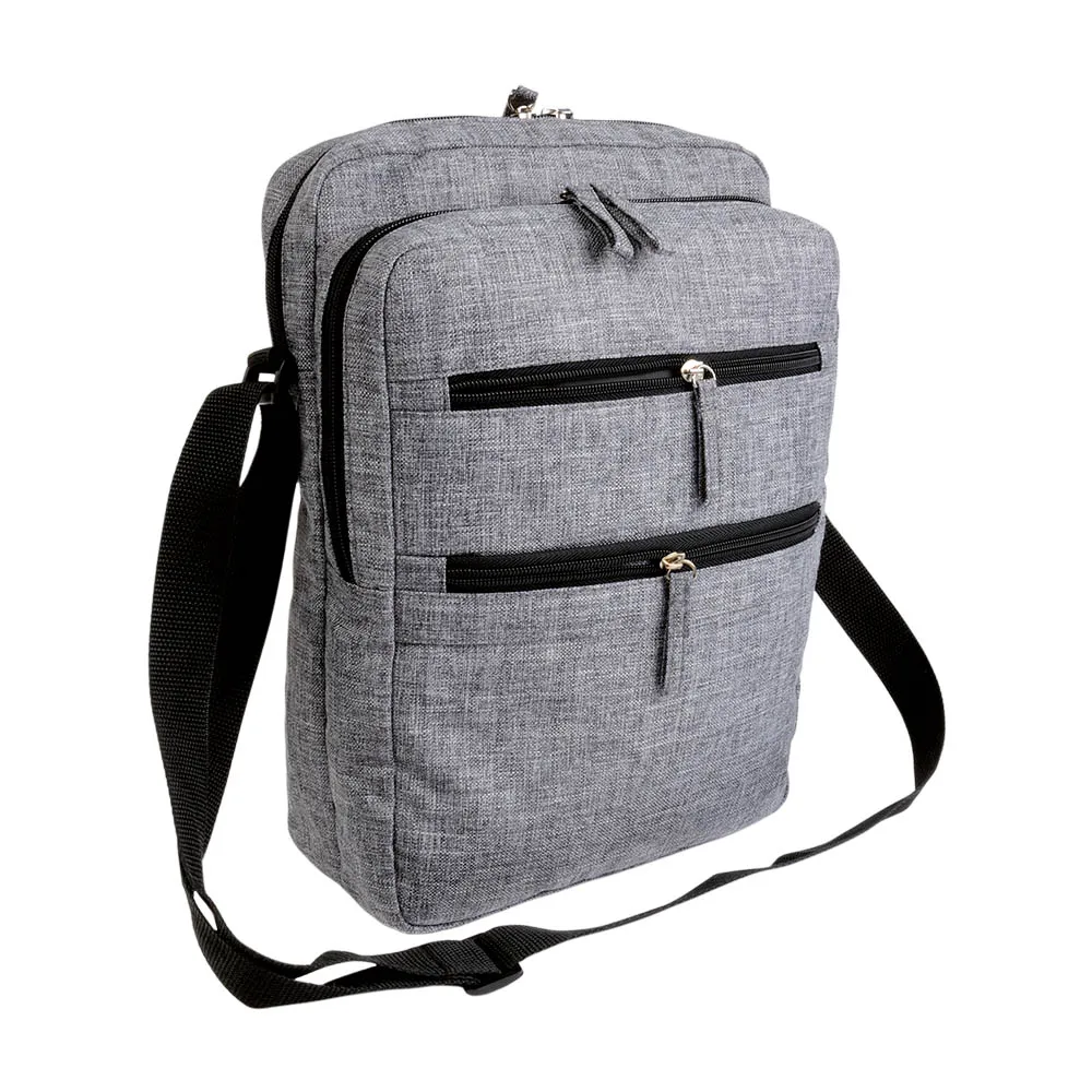 Borsello 4 scomparti grigio melange - immagine 2