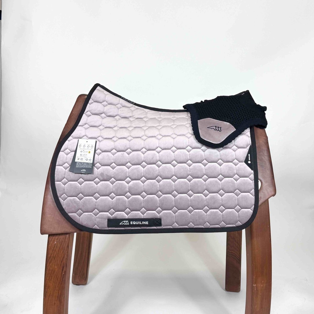 SET EQUILINE VELLUTO - ROSA ANTICO - immagine 2