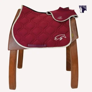 SOTTOSELLA E CUFFIETTA SARM HIPPIQUE - BORDEAUX E CREMA