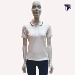 TOMMY HILFIGER CAMDEN ZIP POLO - BIANCA