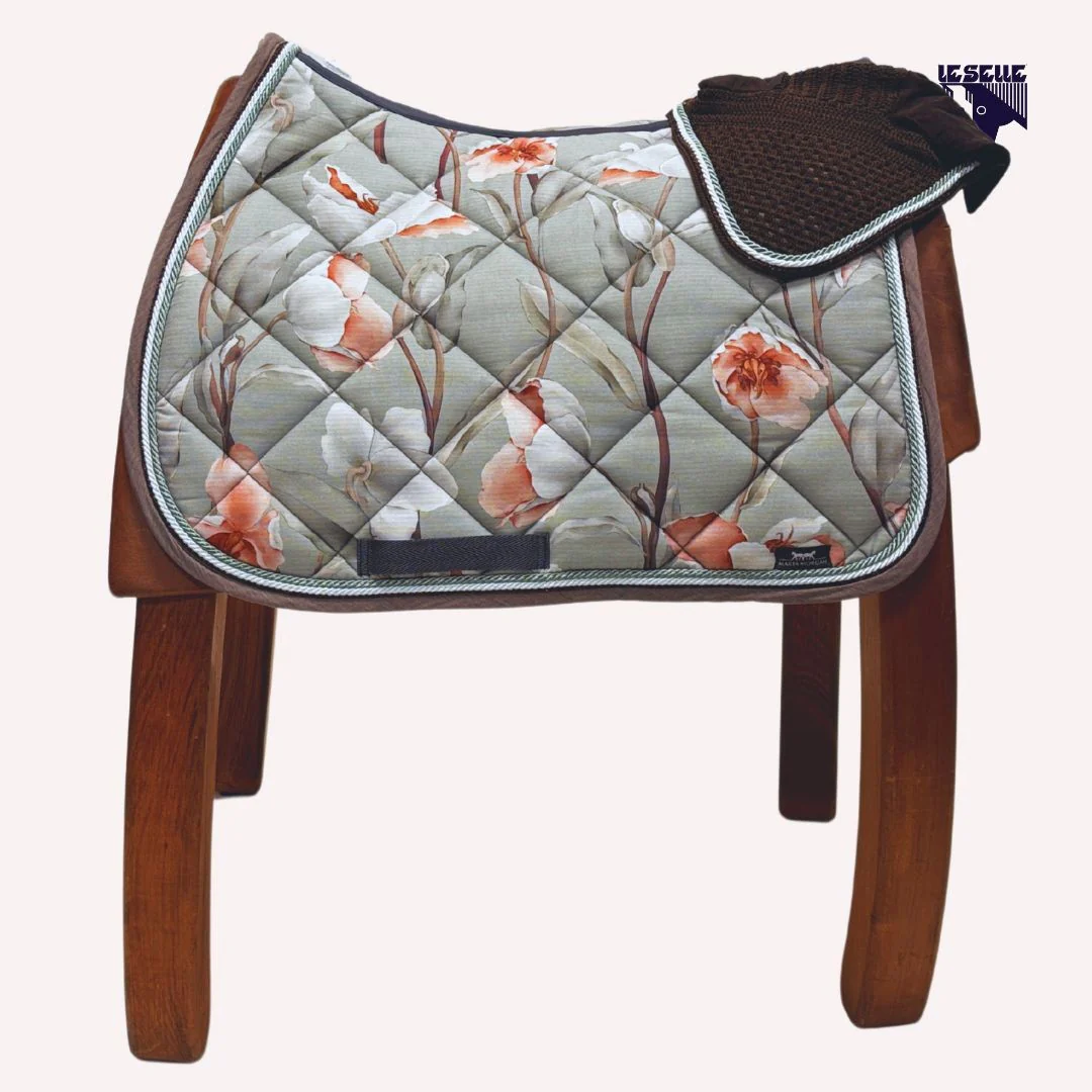 COMPLETO MARTA MORGAN SALVIA - FIORI ROSA