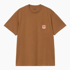 Tee Carhartt WIP Pocket Heart Brown