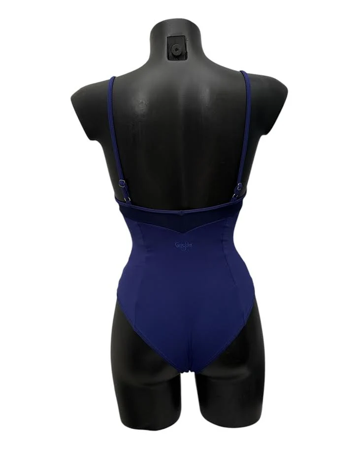 Body blu navy spalline sottili - immagine 3