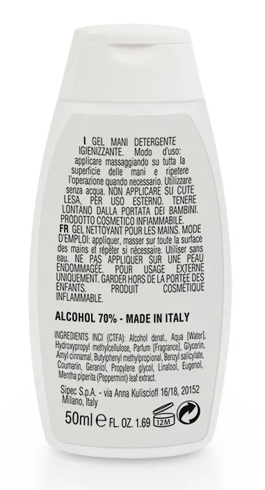 Gel igienizzante mani 50ml portatile personalizzato – conf. 48 pezzi - immagine 3