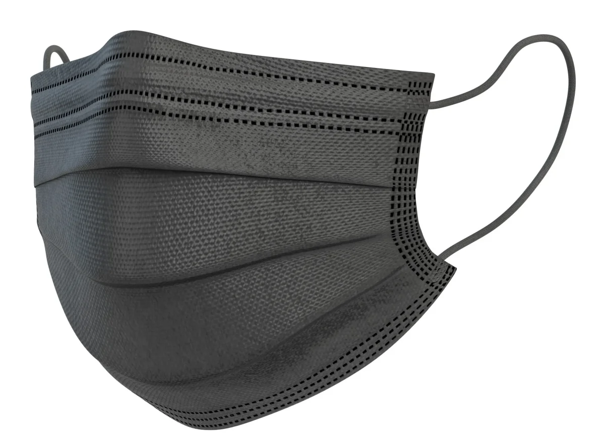 Confezione 50 mascherine chirurgiche monouso NERE Certificate – Dispositivo Medico Tipo 2 - immagine 3