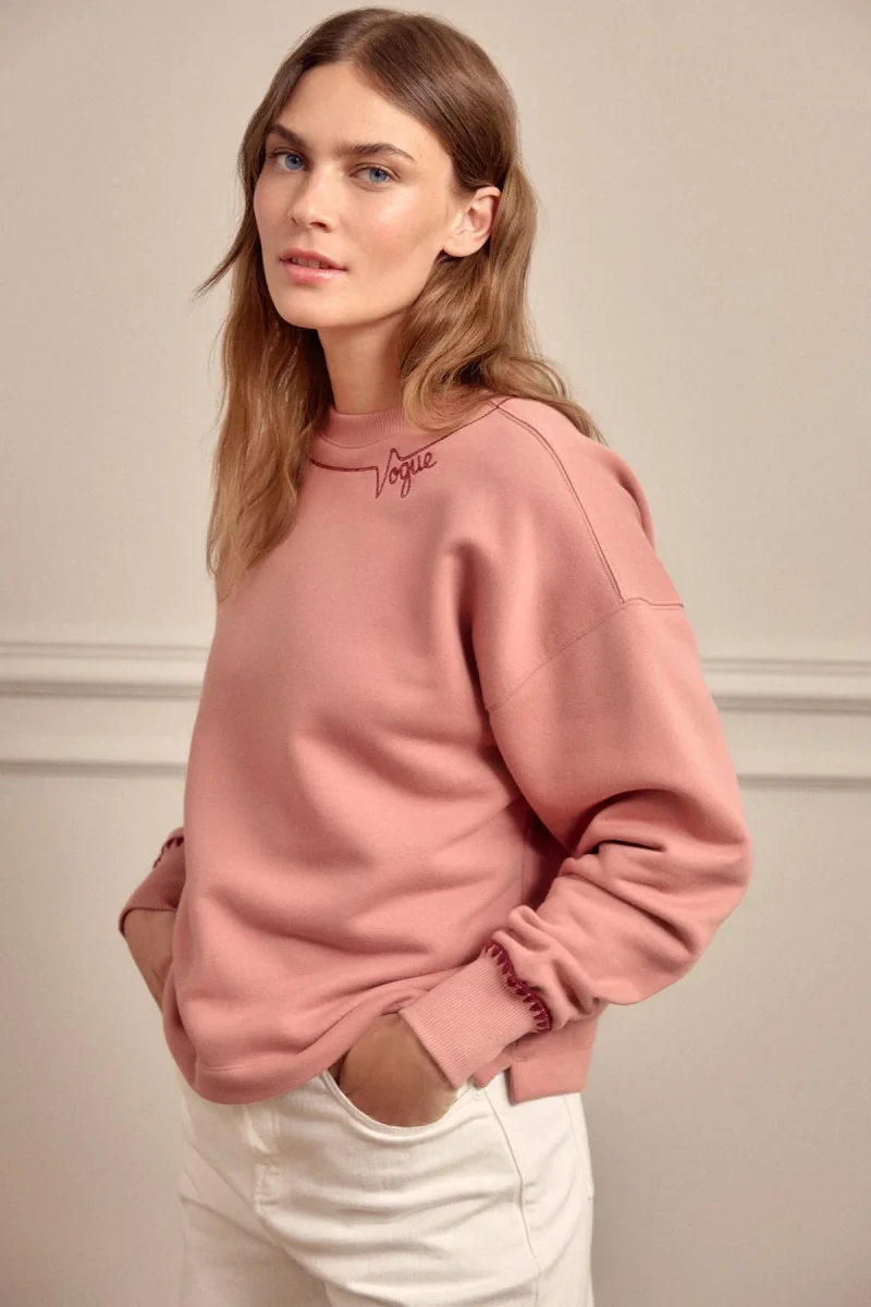 VOGUE Cropped Sweatshirt Ash Rose - immagine 3