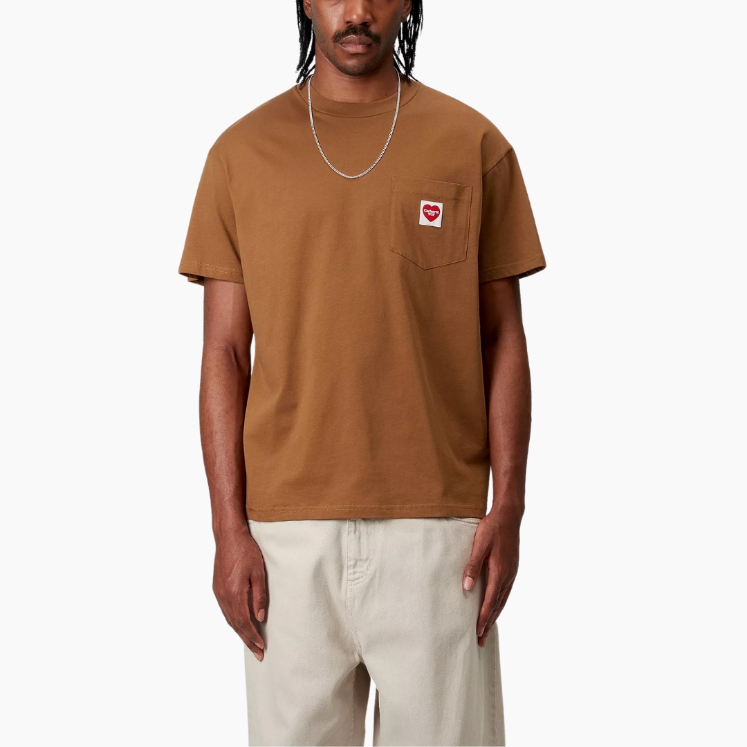 Tee Carhartt WIP Pocket Heart Brown - immagine 4