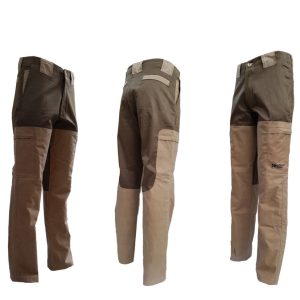 Pantalone 100% in cotone cerato beige modello wood