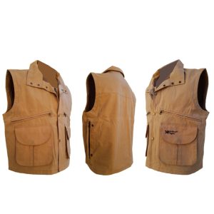 Gilet wood 100% cotone cerato beige