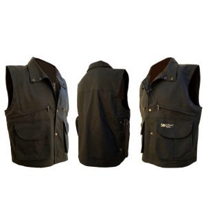 Gilet wood 100% cotone cerato verde