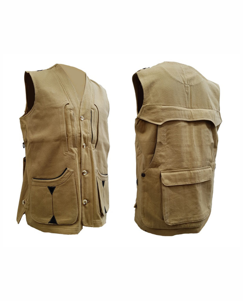 Gilet terminio in canvas leggero beige - immagine 2