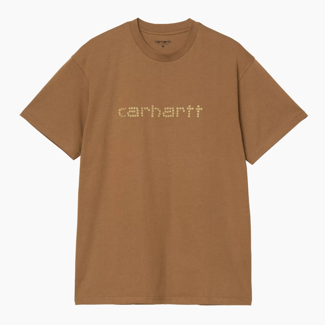 Tee Carhartt Wip Rivet Brown - immagine 2