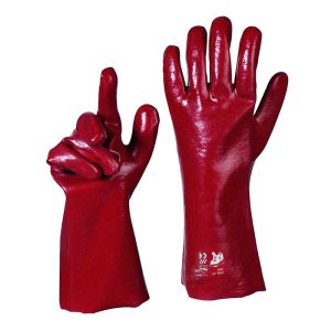 GUANTO PVC ROSSO CM.60