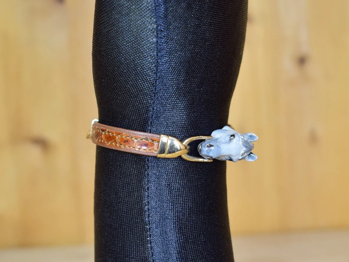 BRACCIALE IN PELLE E BRONZO - immagine 4