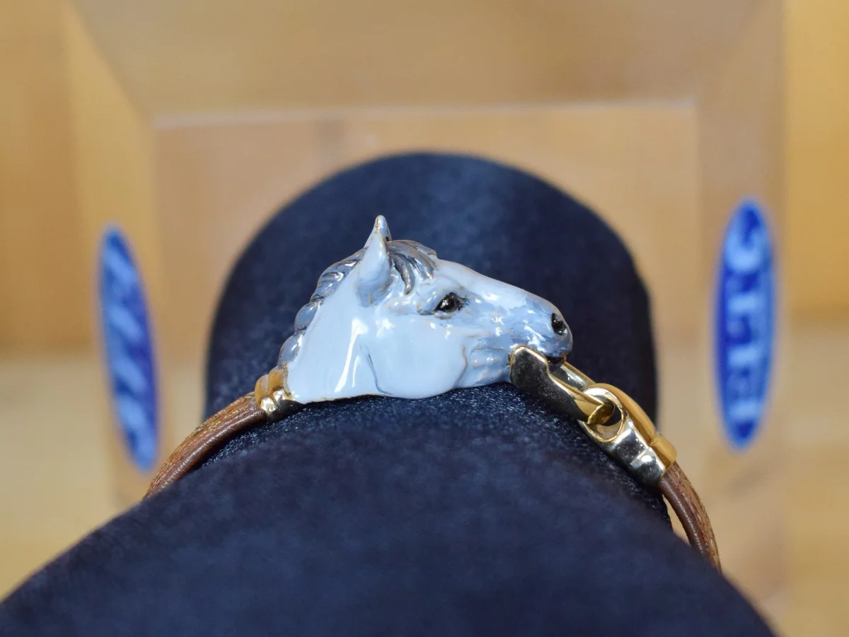 BRACCIALE IN PELLE E BRONZO - immagine 2