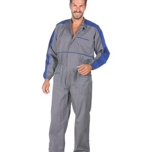 Tuta intera bicolore grigio / royal