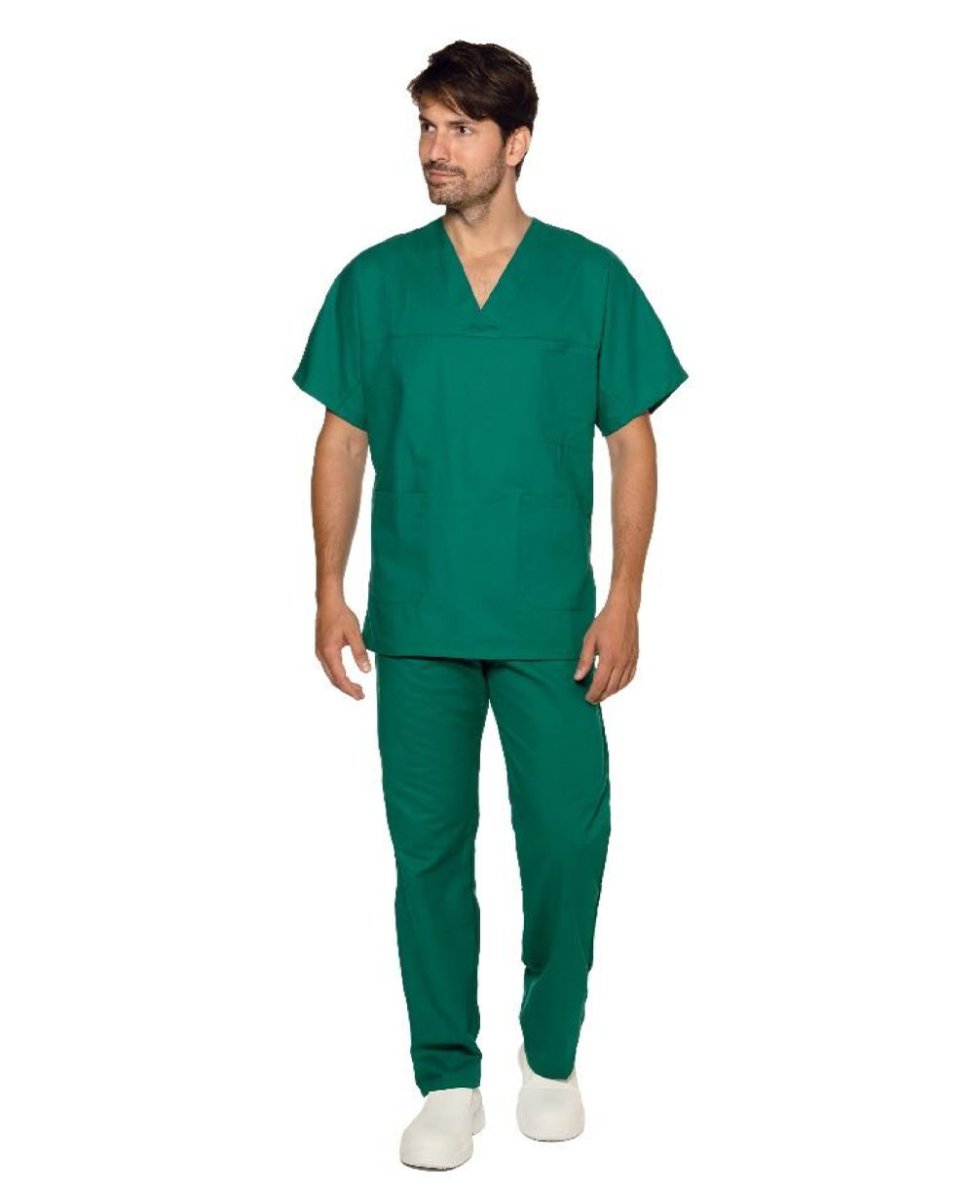 Pantalone con elastico cotone verde - immagine 3