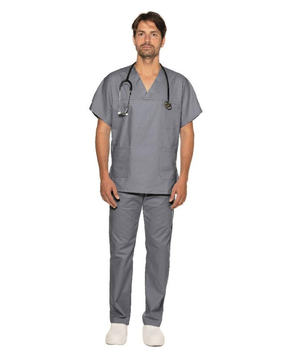 Pantalone con elastico cotone grigio - immagine 3