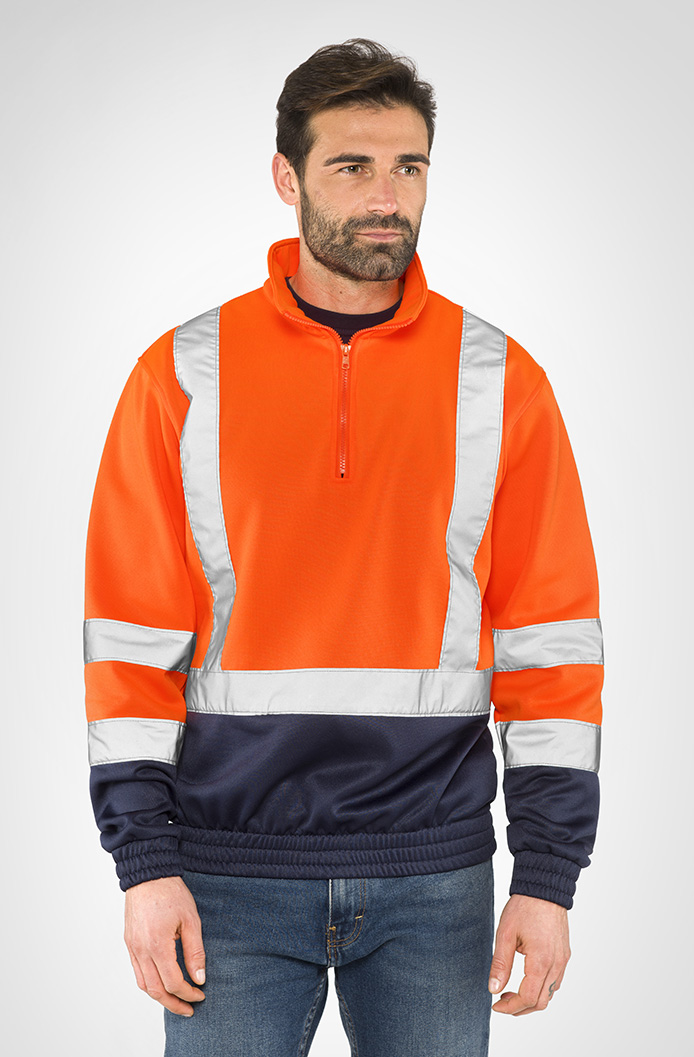 Felpa SMASH HV mezza zip