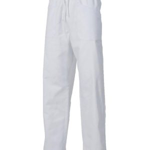 Pantalone con elastico cotone bianco