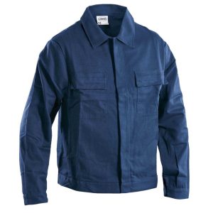 Giubbino fustagno blu con bottoni