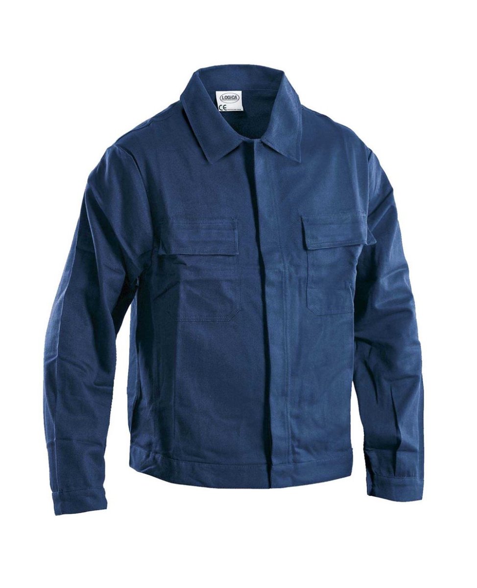 Giubbino fustagno blu con bottoni