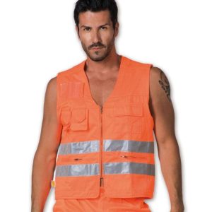 Gilet alta visibilità multitasche