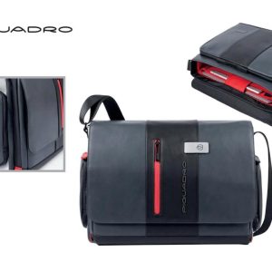 BORSA MESSENGER PORTACOMPUTER IN PELLE PIQUADRO