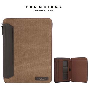 CARTELLA PORTADOCUMENTI IN CANVAS E PELLE THE BRIDGE