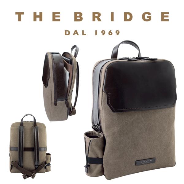ZAINO IN CANVAS E PELLE BOVINA THE BRIDGE - immagine 2