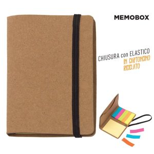 MEMOBOX CON ELASTICO E FOGLIETTI ADESIVI