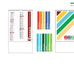 CALENDARIO MENSILE 13 FOGLI MINI MODERN COLOR 17×31