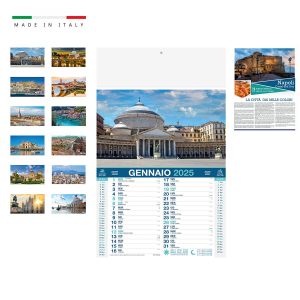 Calendario CITTÀ ITALIANE mensile 12 fogli 28,8×47 cm