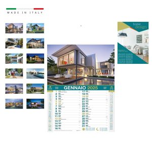 Calendario HOME DESIGN mensile 12 fogli 28,8×47