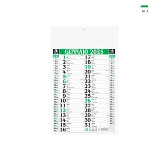 Calendario  mensileOLANDESE STANDARD 12 fogli