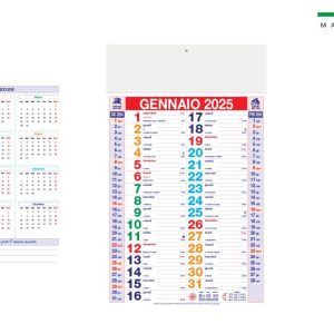 Calendario mensile OLANDESE STAND.MULTICOLOR 12 fogli