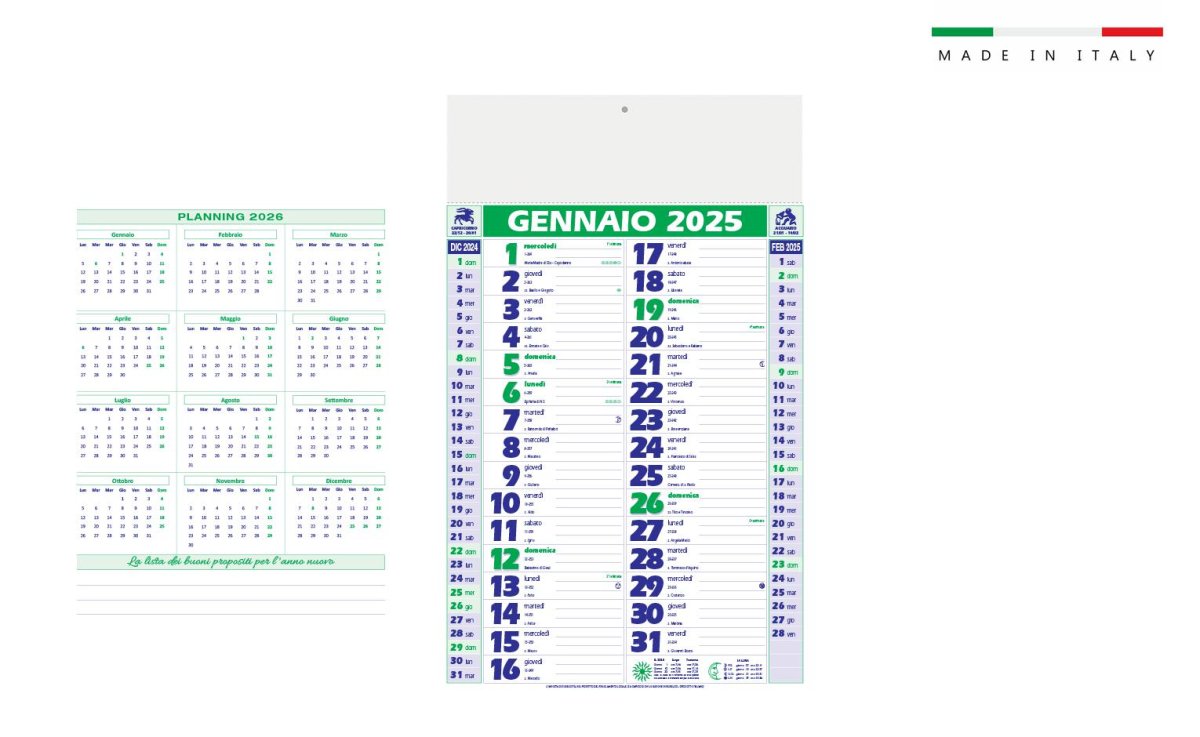 Calendario mensile OLANDESE TRENDY 12 fogli - immagine 2