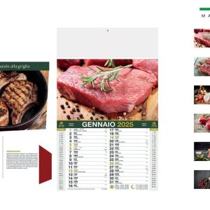 Calendario CARNE INTAVOLA mensile 12 fogli 28,8×47