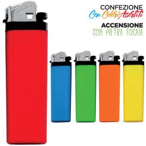 ACCENDINO A PIETRA FOCAIA IN PLASTICA NEON