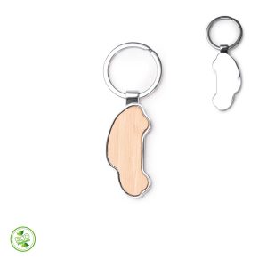 PORTACHIAVI IN BAMBOO E METALLO AUTOMOBILE