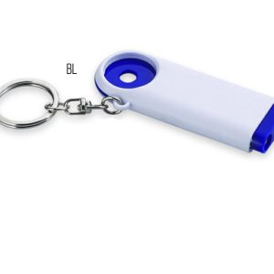 PORTACHIAVI IN PLASTICA CON GETTONE E LED