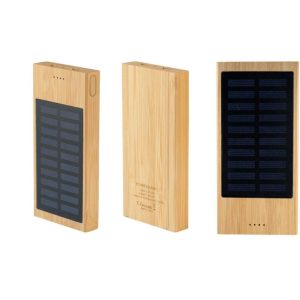 POWERBANK SOLARE INBAMBOO USCITA USB E MICRO USB
