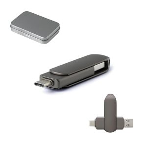 CHIAVETTA USB DA 64GB IN LEGA DI ZINCO