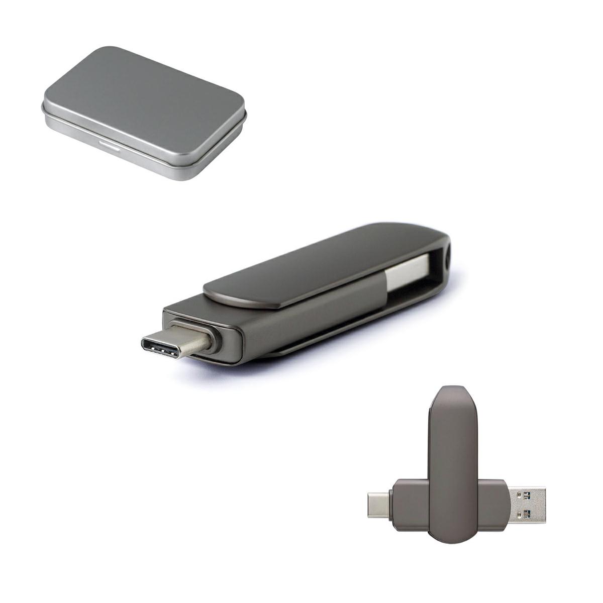 CHIAVETTA USB DA 64GB IN LEGA DI ZINCO