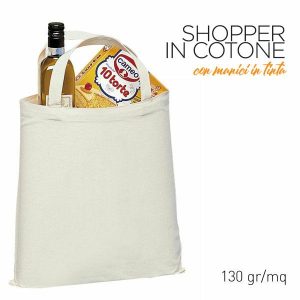 BORSA SHOPPING IN COTONE MANICI CORTI