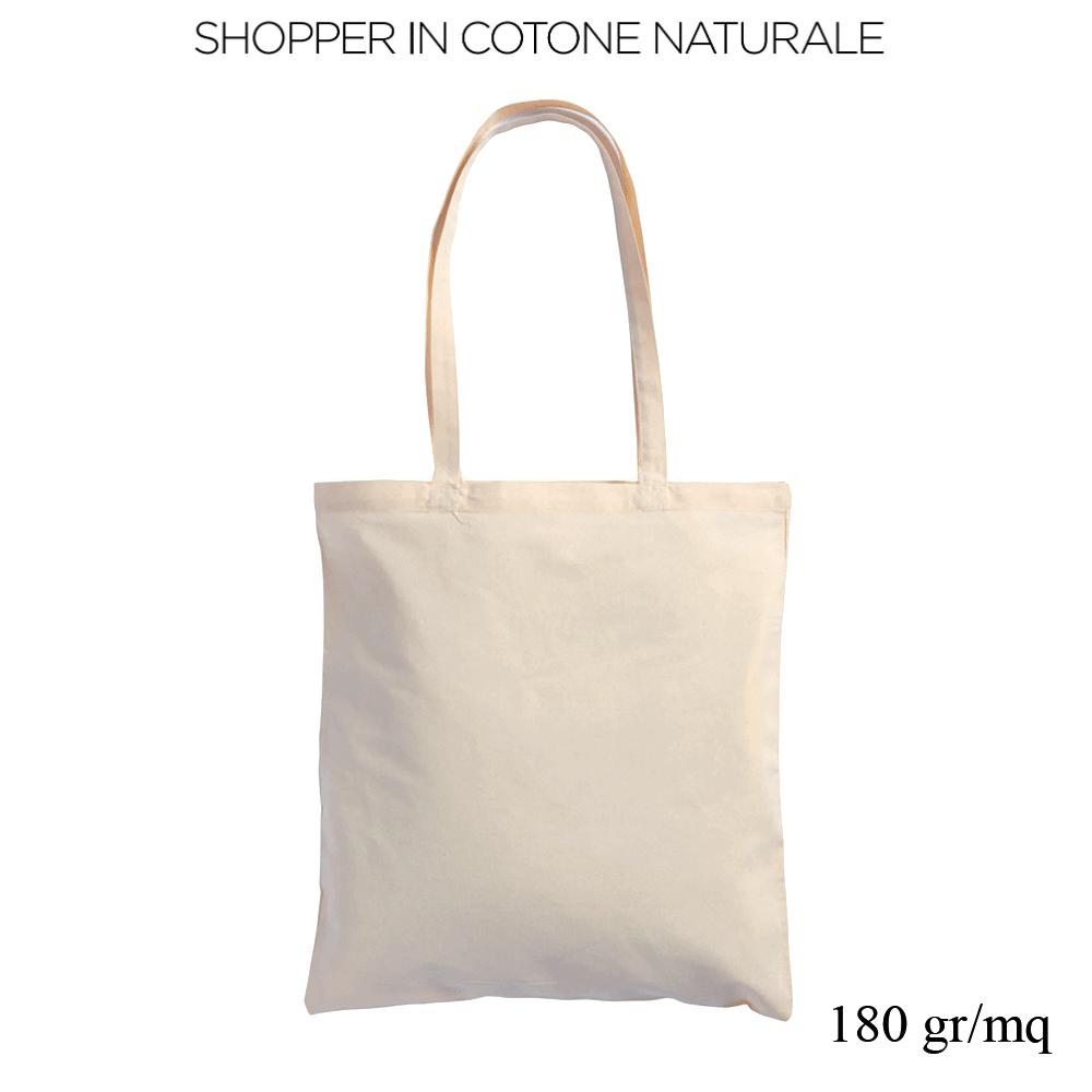 BORSA SHOPPING IN COTONE 180 GR.MANICI LUNGHI - immagine 2