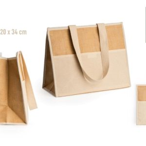 SHOPPER BORSA TERMICA IN JUTA E COTONE NATURALE