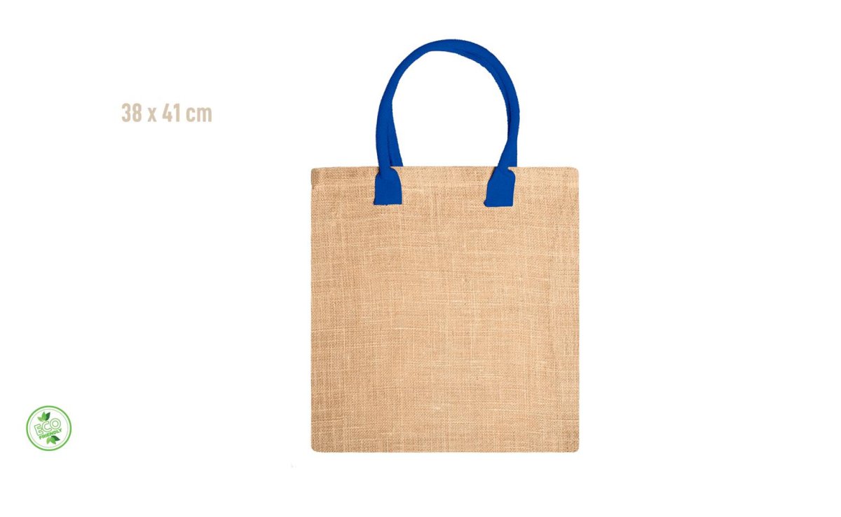 SHOPPER IN JUTA 38×41 MANICI IN COTONE COLORATO - immagine 2