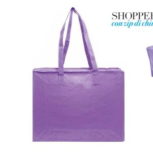 SHOPPER IN PPL L45XH35X14CM CHIUSURA CON ZIP