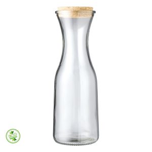 CARAFFA IN VETRO RICICLATO E TAPPO IN SUGHERO 1000 ML